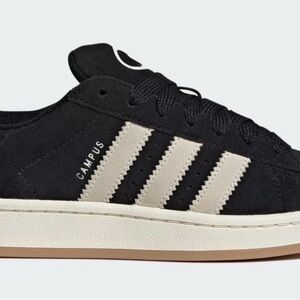 Adidas Campus Black with Cream Stripes